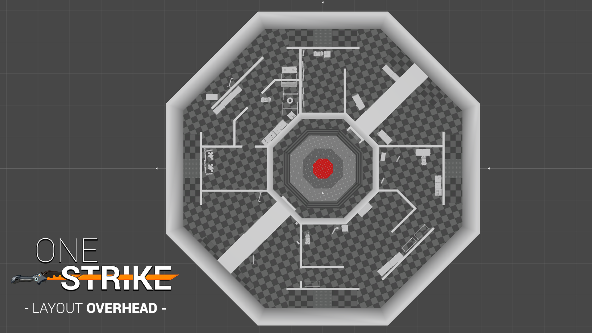 ONESTRIKE overhead view of level