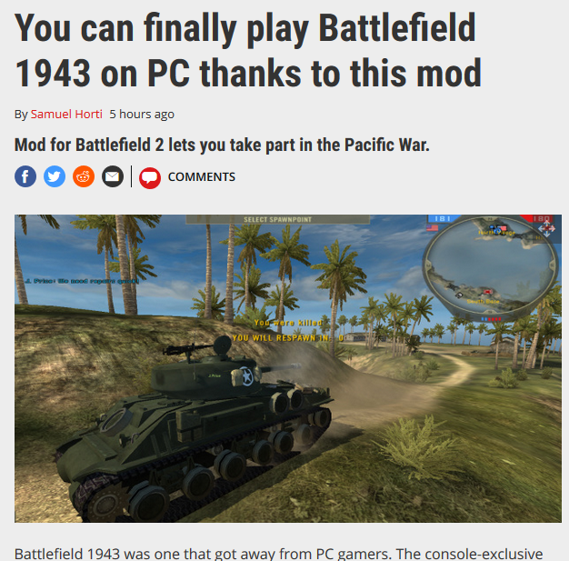 battlefield 1943 on pc