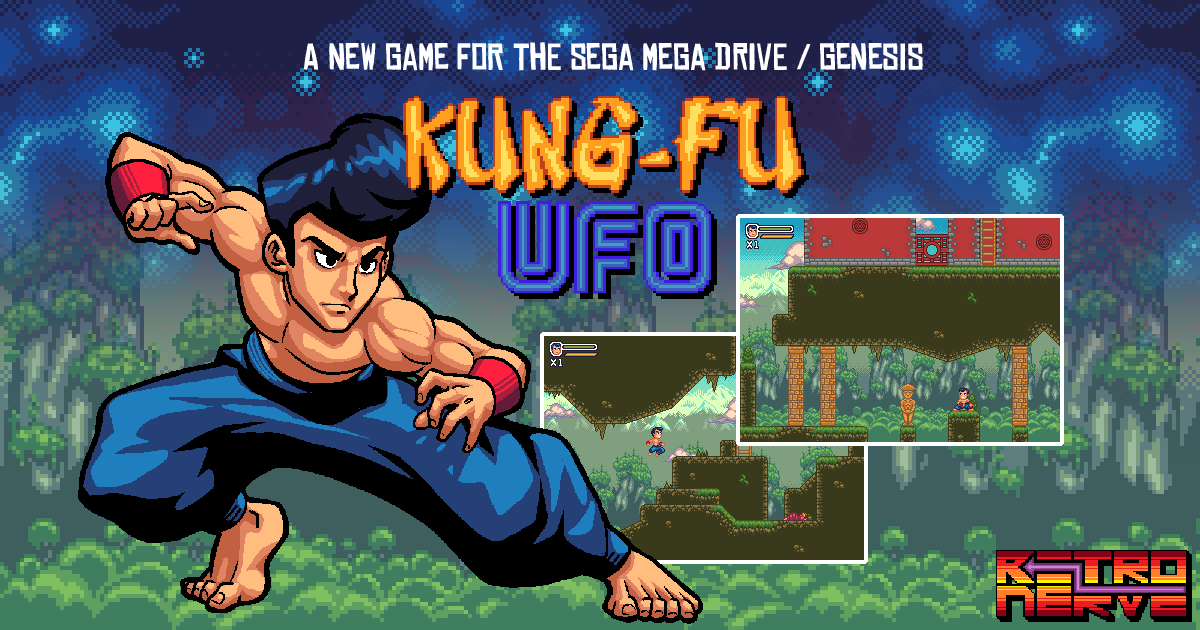 Conheça Kung-Fu UFO, novo jogo em desenvolvimento para Mega Drive