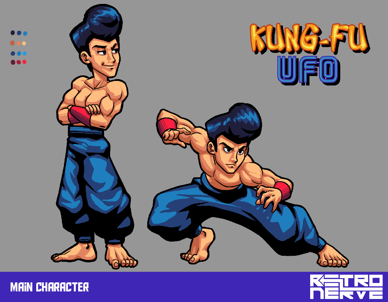 Conheça Kung-Fu UFO, novo jogo em desenvolvimento para Mega Drive