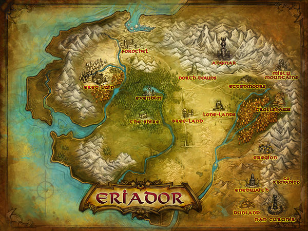 Middle Earth Map Eriador