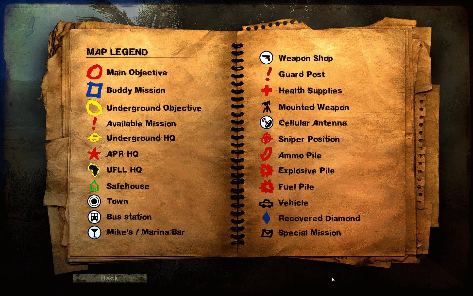 FAR CRY 2 - 1st UFLL MISSION MAPS - MAP 1 