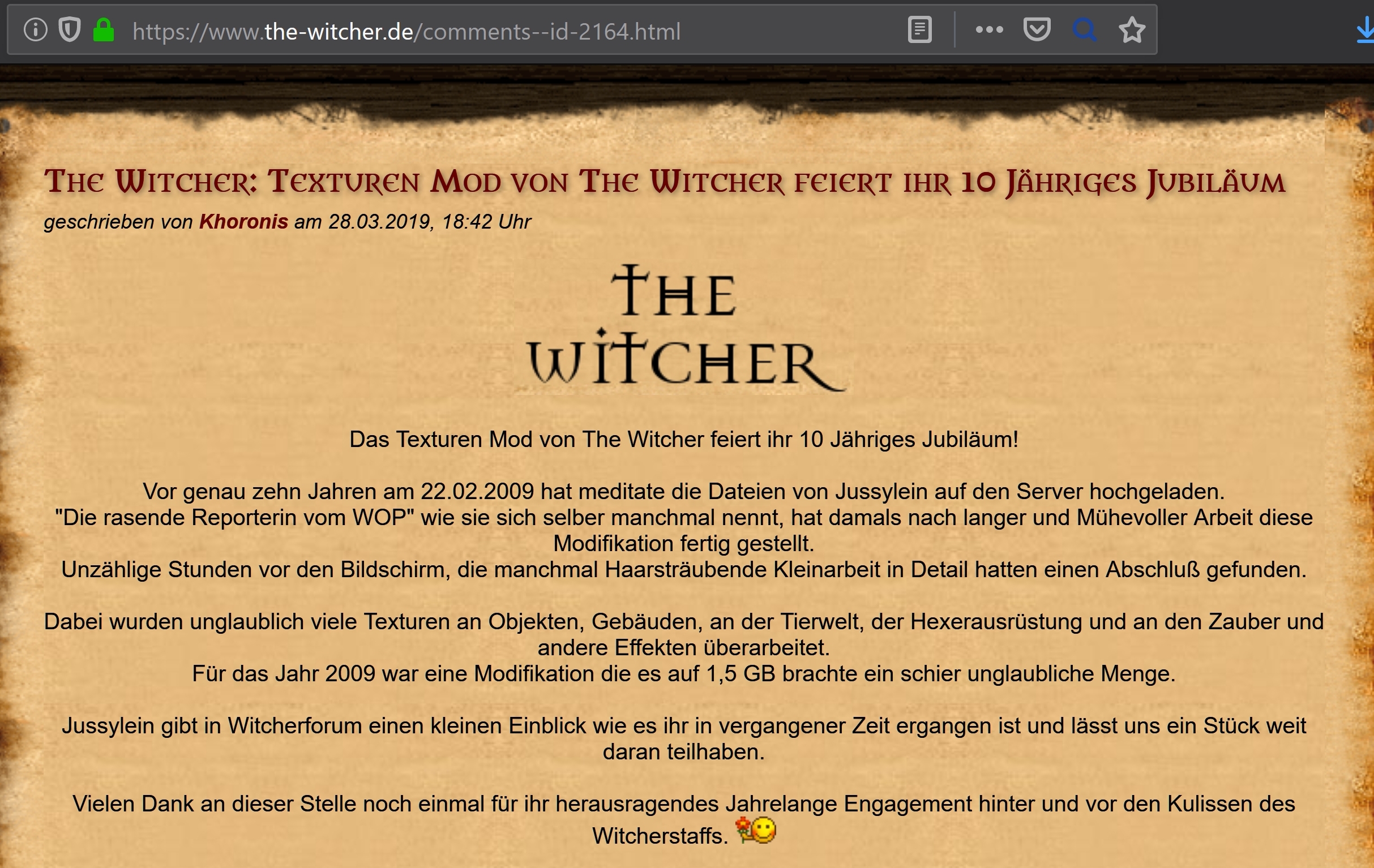 The Witcher Texturen Mod 2009-2021© - ModDB