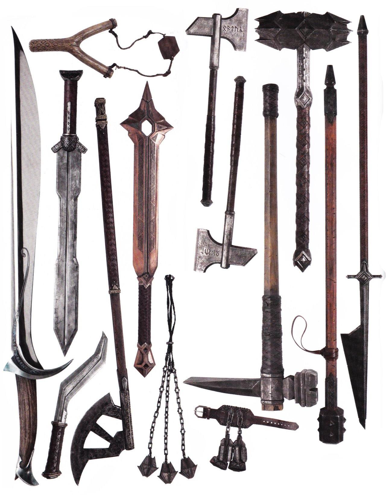the hobbit dwarven weapons