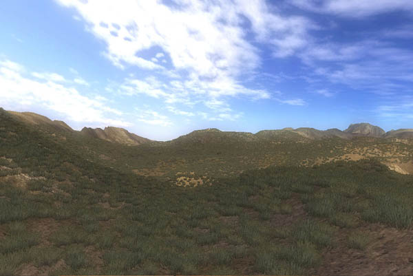 Desert range with shrubbery!