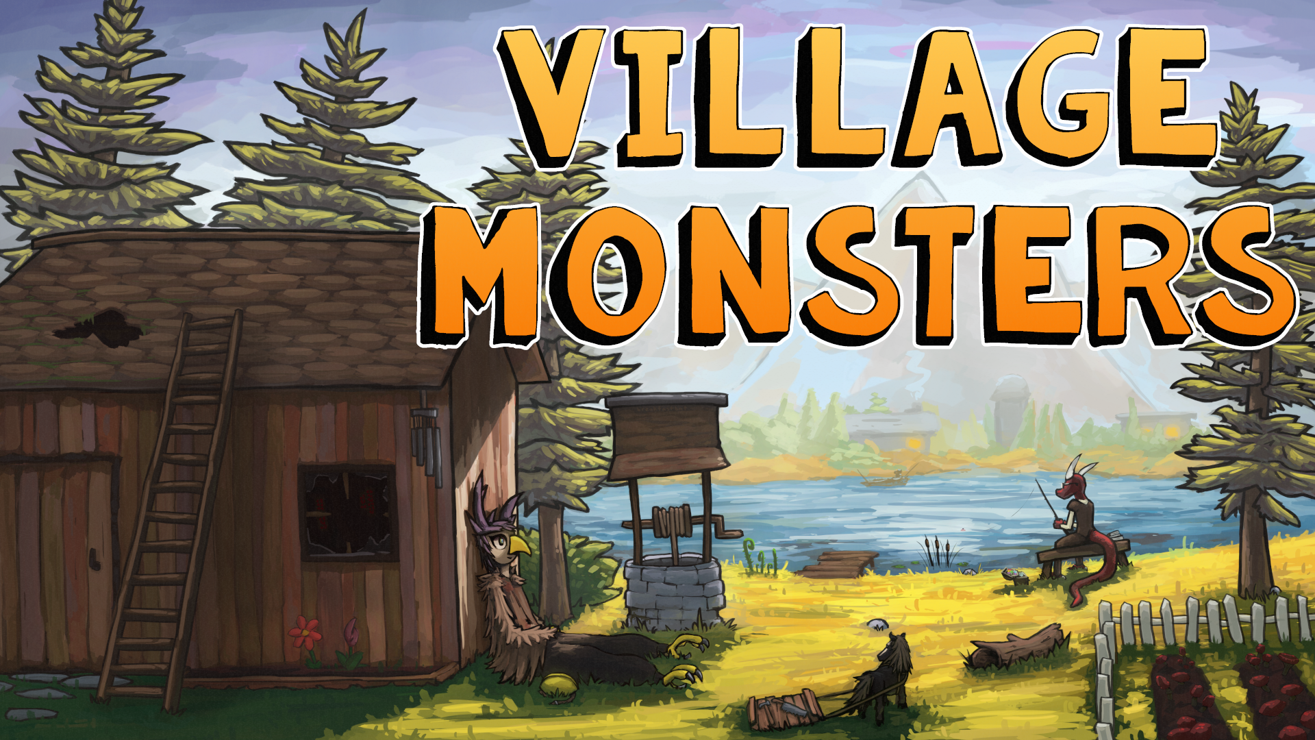 Save village. Village Monsters. Стим игра деревня. Monster Life game. Игра Village детёныш монстр.