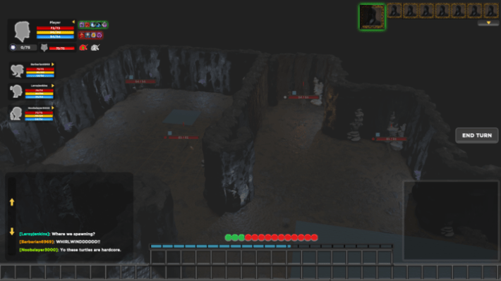 Screenshot from Depths of Erendorn showing the GUI mockup