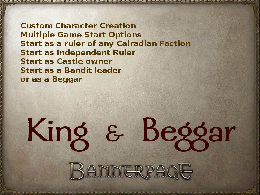 BannerPage - The King and The Beggar feature - ModDB