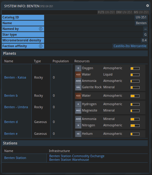 system information - info