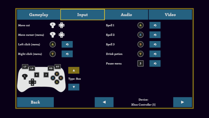 gamepad button layouts