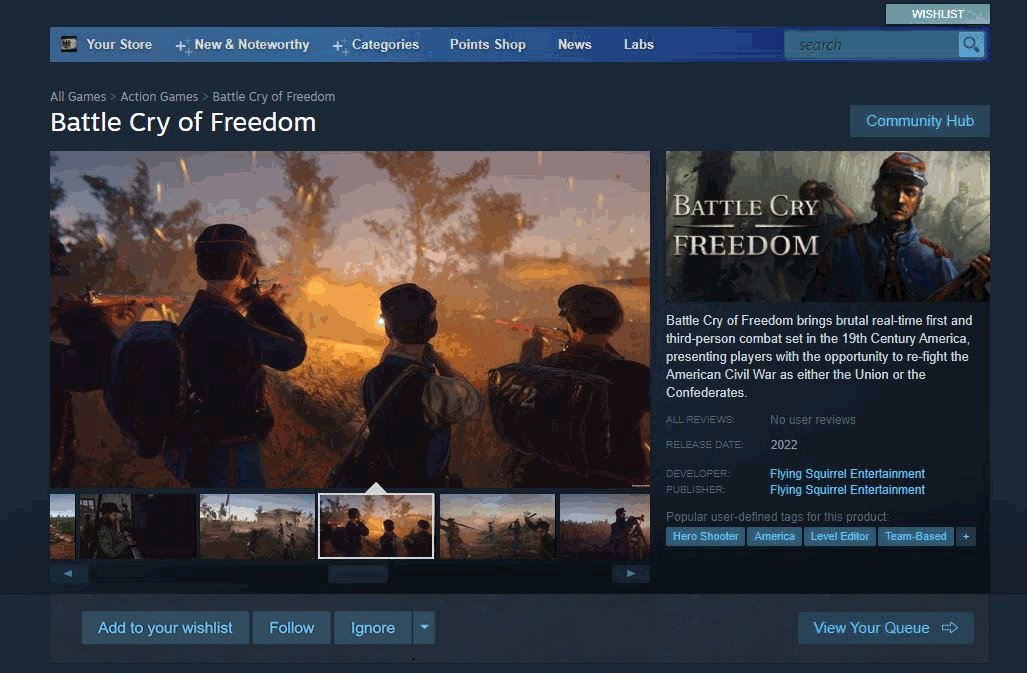 Battle Cry of Freedom available on the Steam Store! news - Indie DB