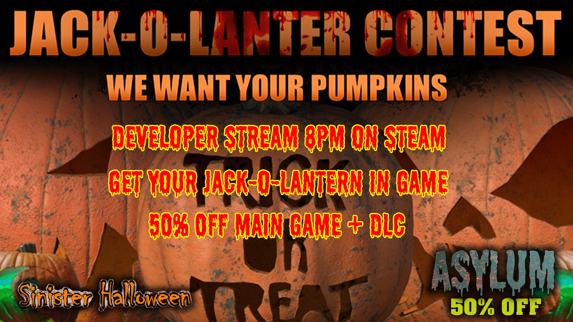 Sinister Halloween Jack-o-lantern contest + Developer Stream news - Mod DB