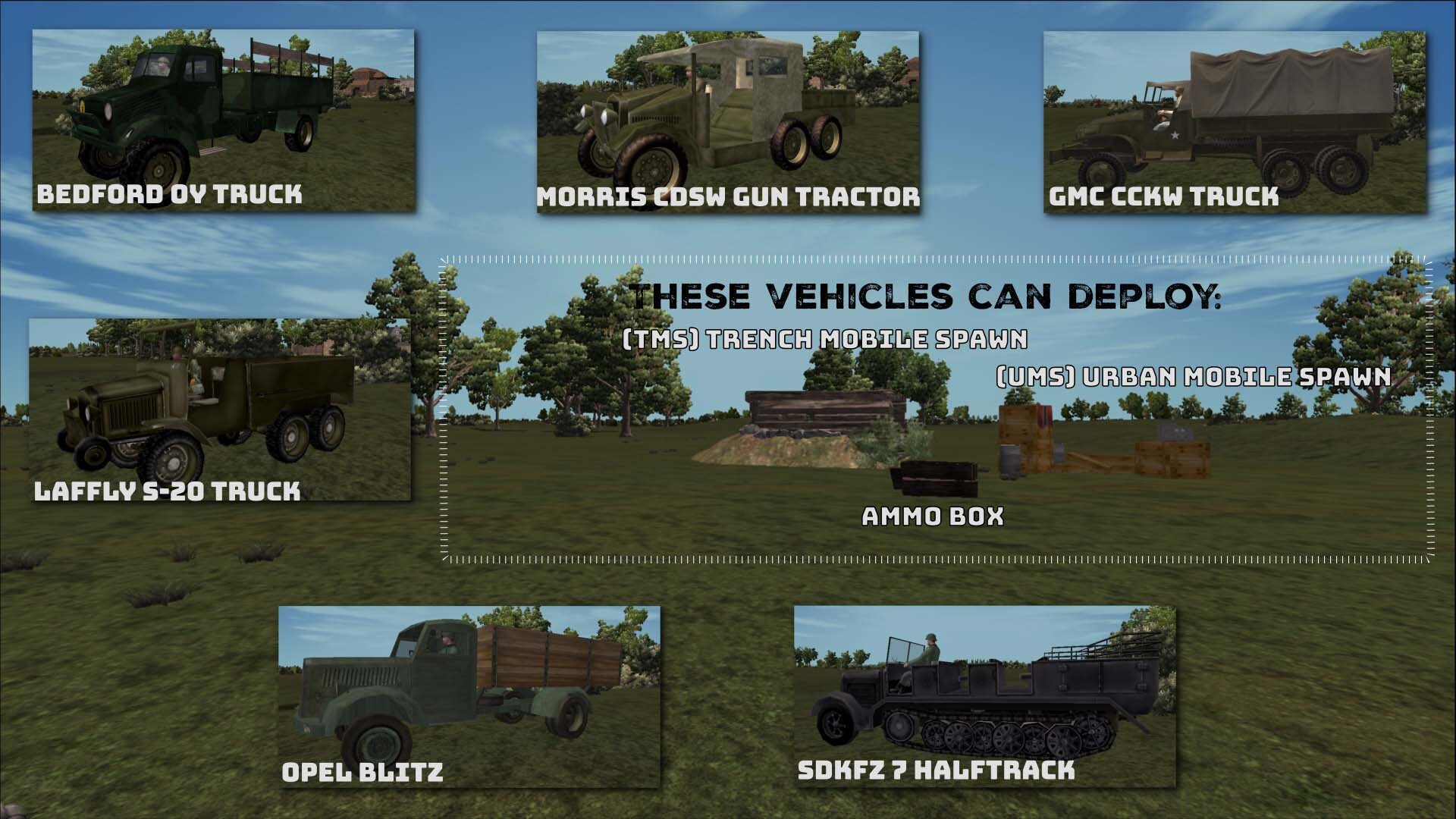 WWII Online Vehicles that can deploy the light mobile spawns