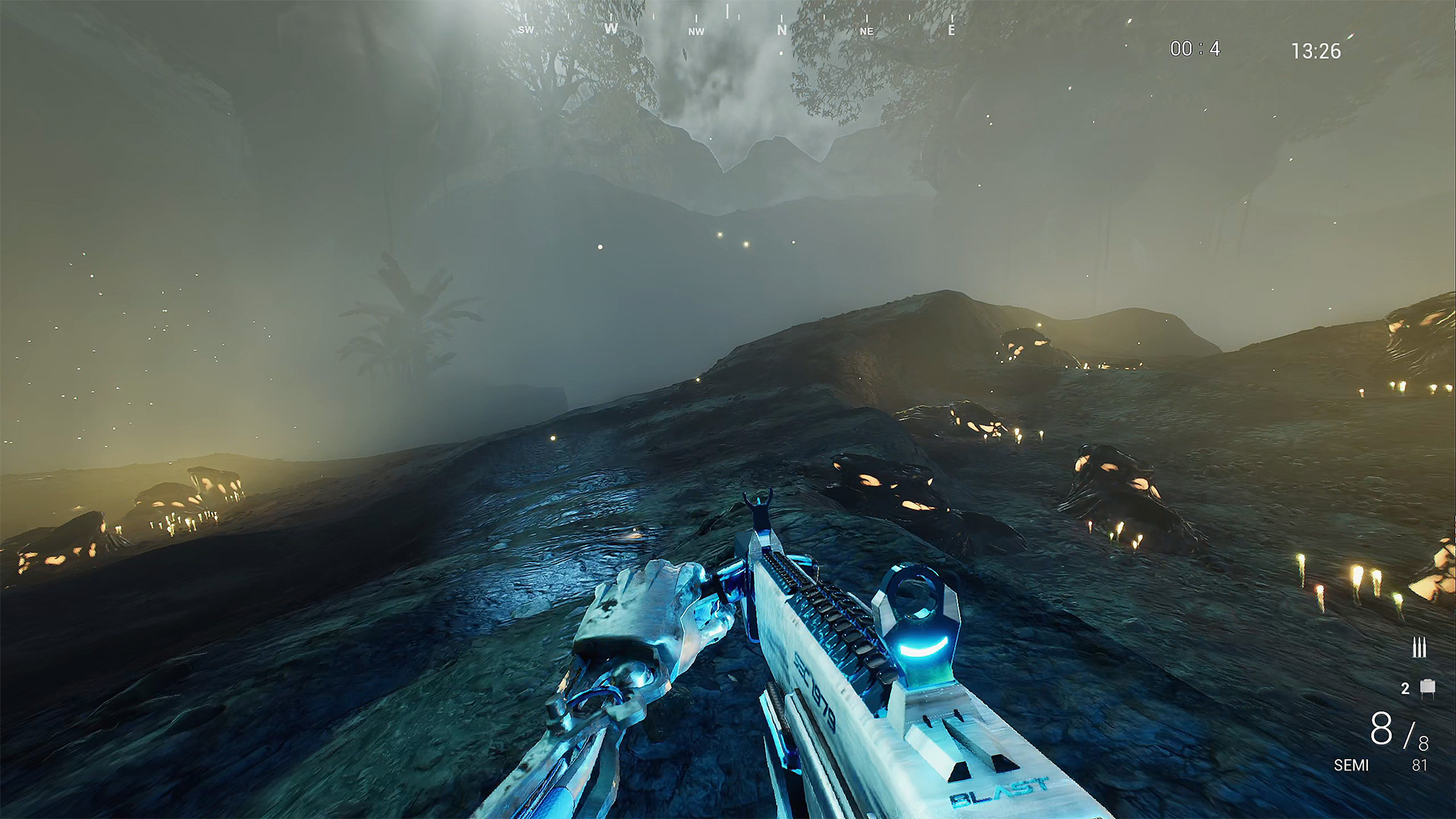 holding a shotgun in a alien game