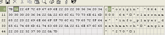 Hex Editor View of the bsp code