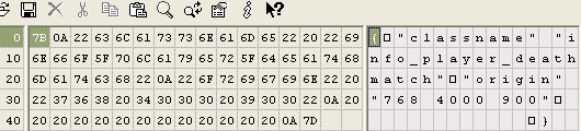 Hex Editor View of the bsp code