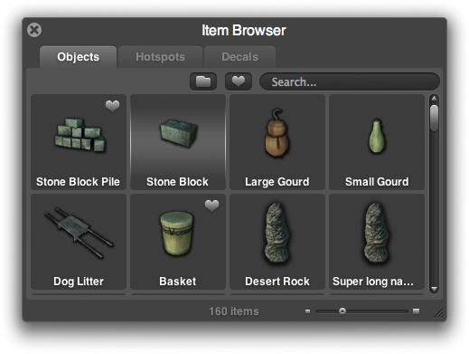 Overgrowth item browser