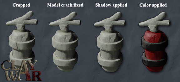 Showing how a model is finished in post-processing