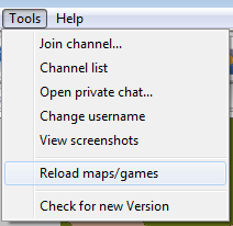 Reload maps/games