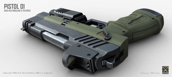 The pistol 01 concept is a very precise and reliable sidearm!