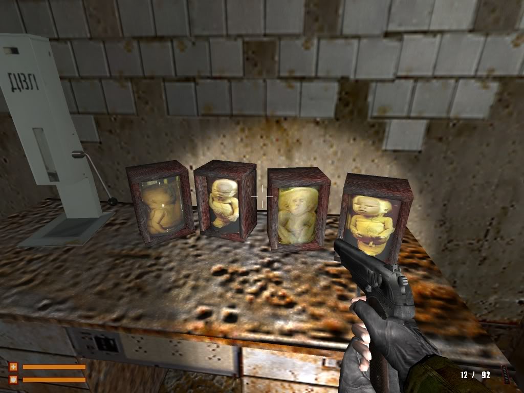 The ugly bench texture is much more horrifying than the dead baby jars!