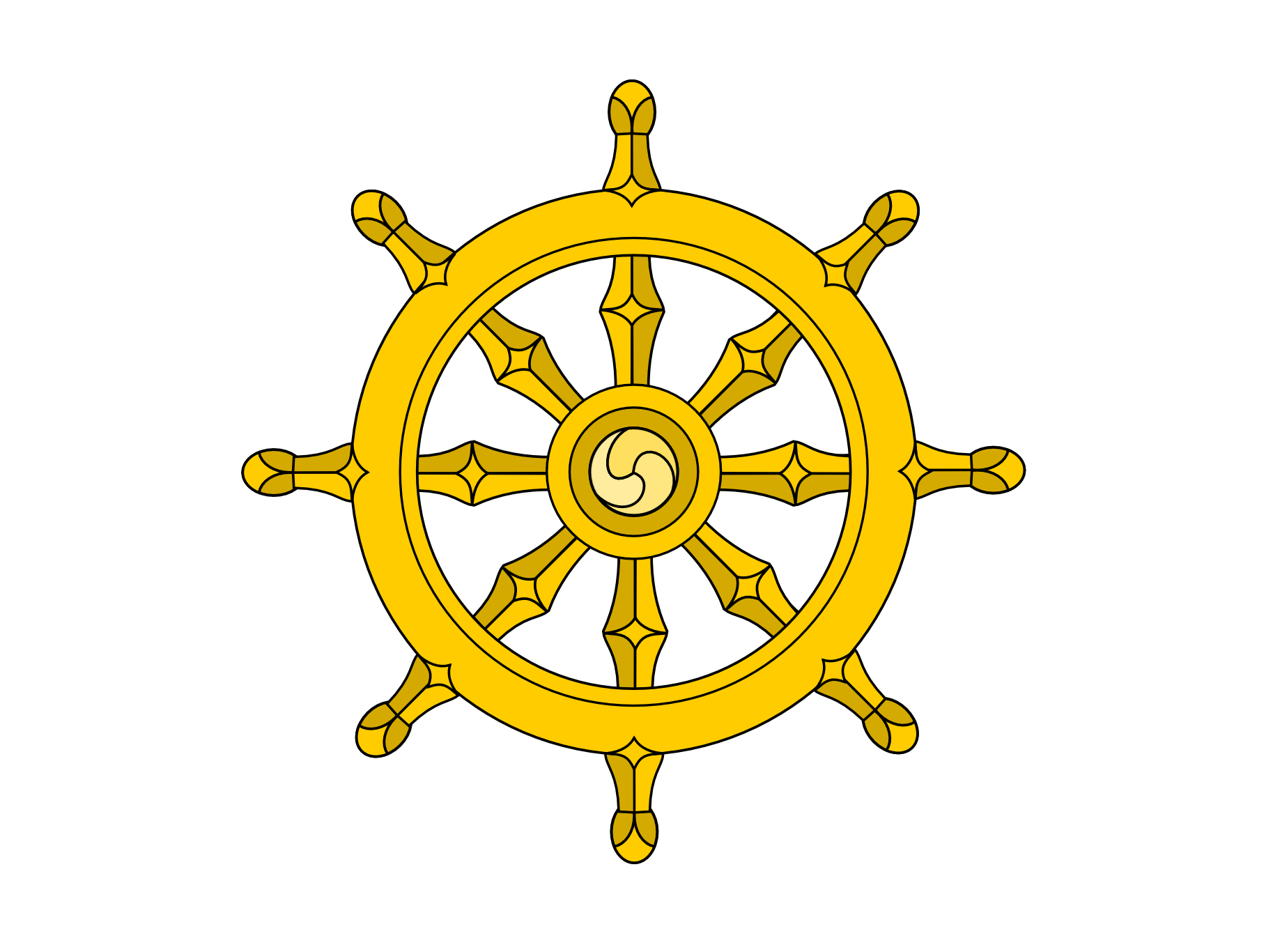 Символ буддизма Дхармачакра