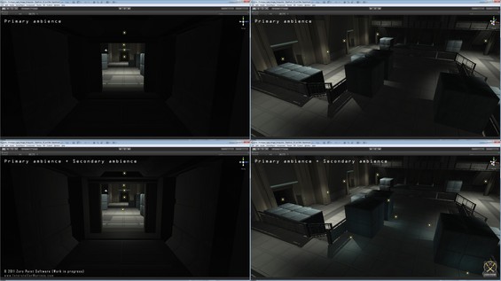 To simulate a bit of bounce light (including simple color bleeding) I add a few small point lights where needed.