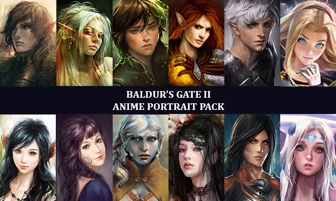 Anime Portrait Pack Baldur's Gate II addon - ModDB