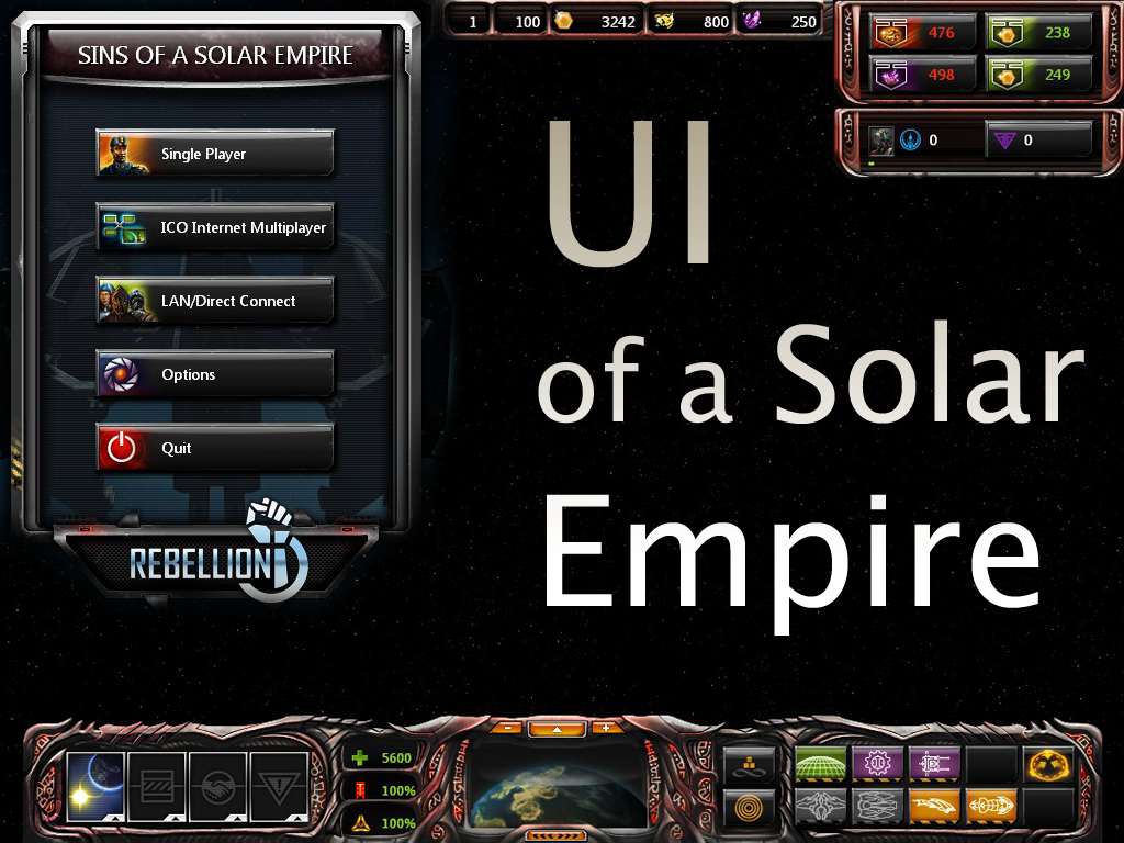 Ui mods. Sins of a Solar Empire. Sins of a Solar Empire 2 как выглядит карта.