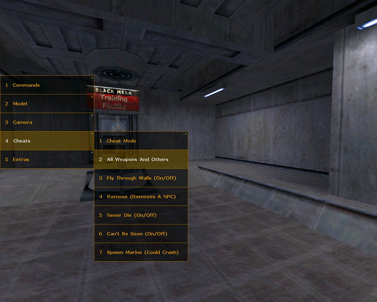 half life 2 cheats give weapoin