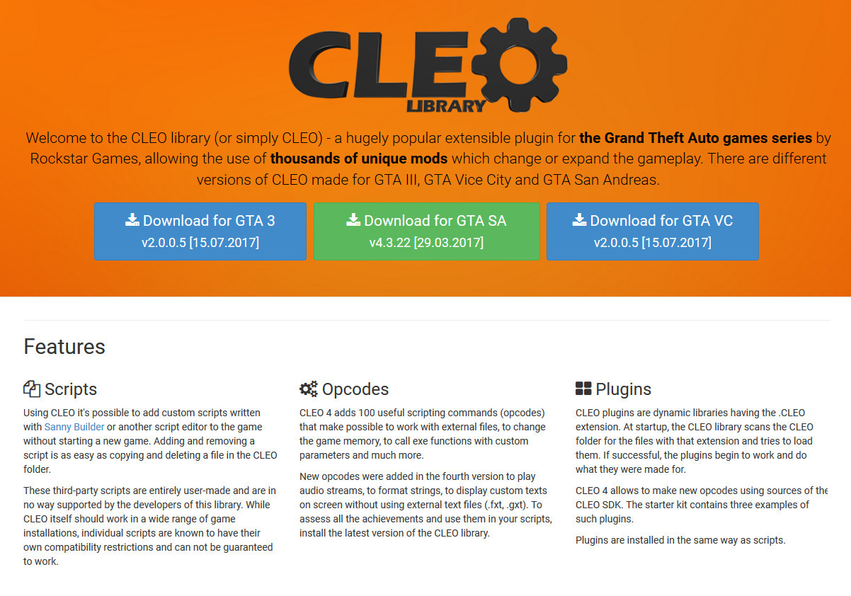 CLEO Library V4.3.22 By Seemann For GTA SA File - ModDB