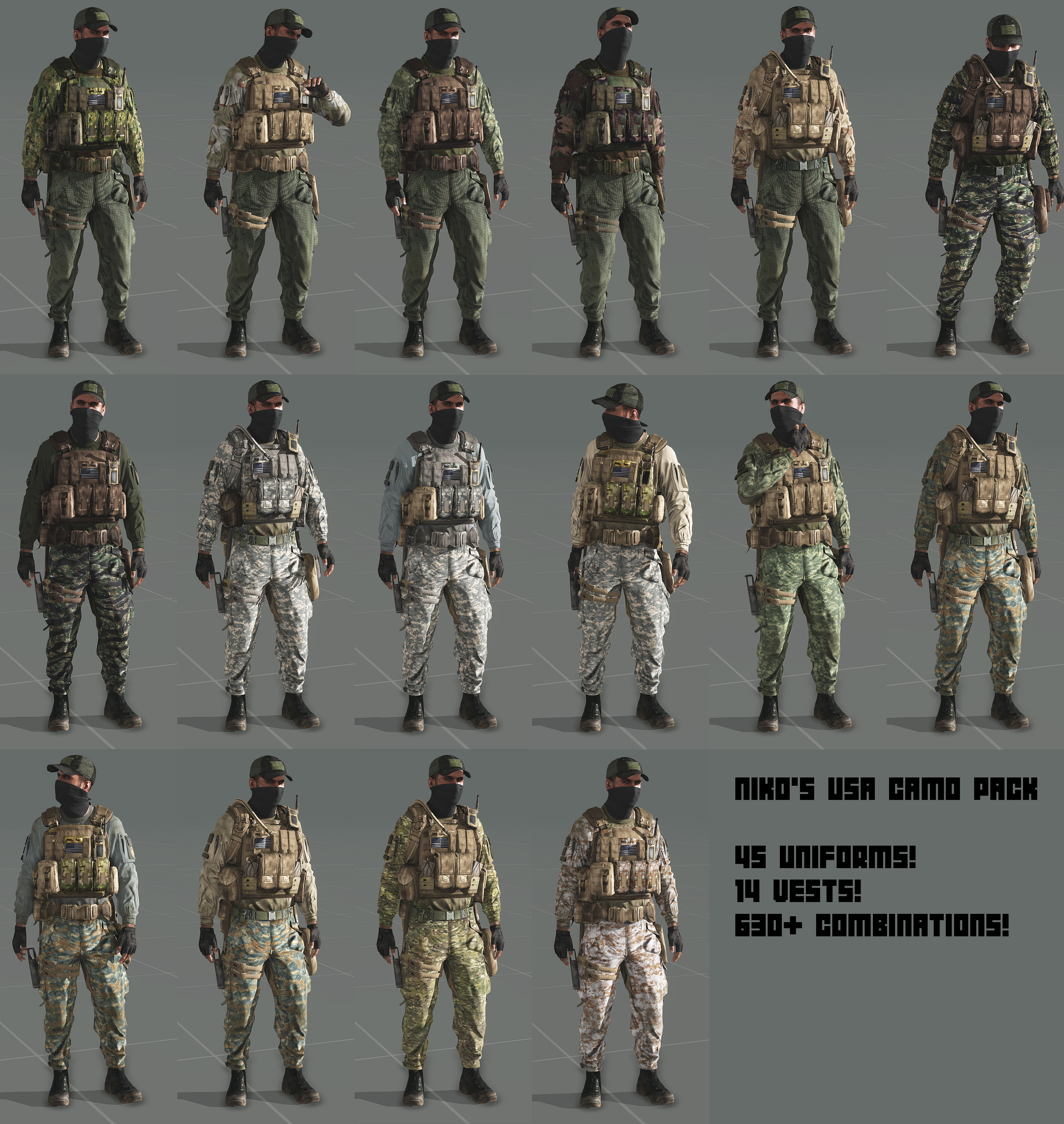 USA Uniforms Megapack addon - ARMA 3 - ModDB