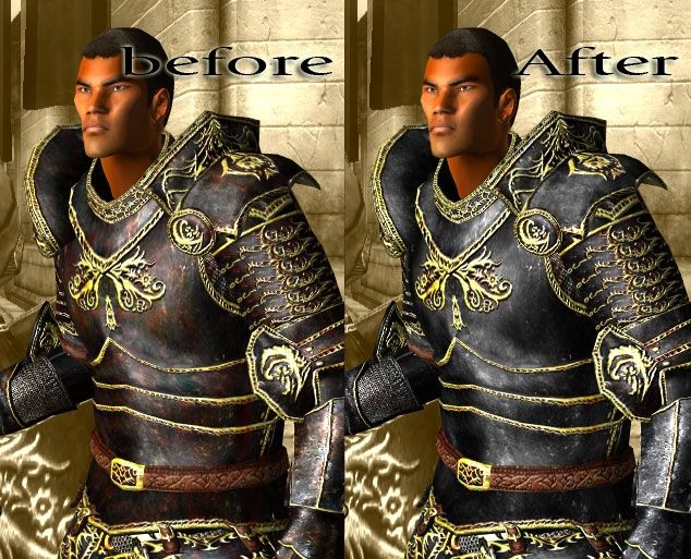 This mod re-textures the ebony armor. 