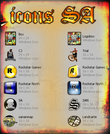 San Andreas PC Icons file - Mod DB