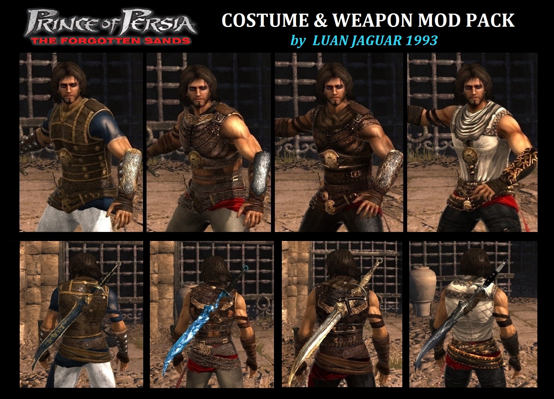 Prince of Persia The Forgotten Sands - COSTUMES & WEAPONS Mod V2 by  LuanJaguar93 file - ModDB