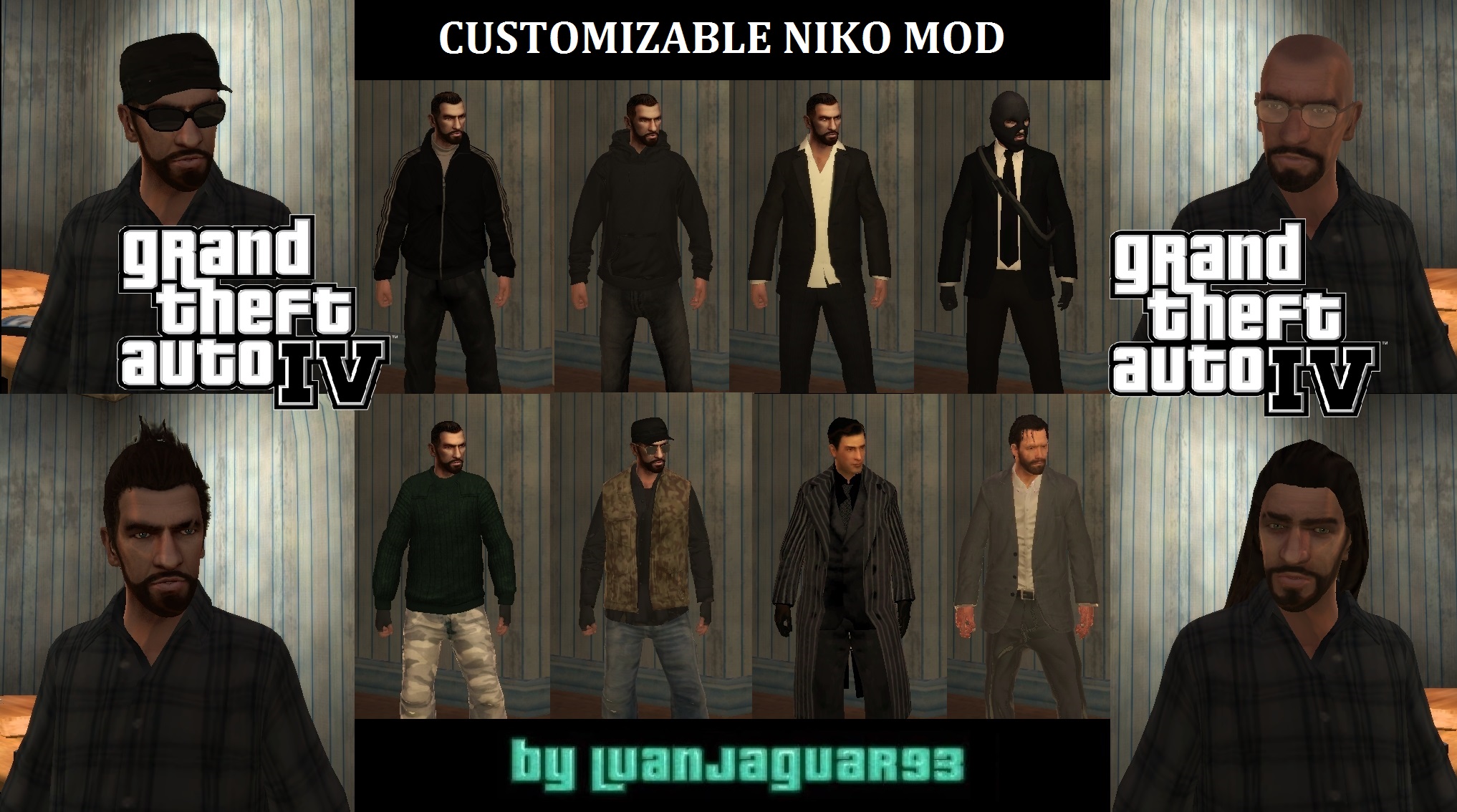 Niko Bellic from Grand Theft Auto 4 Costume, Carbon Costume