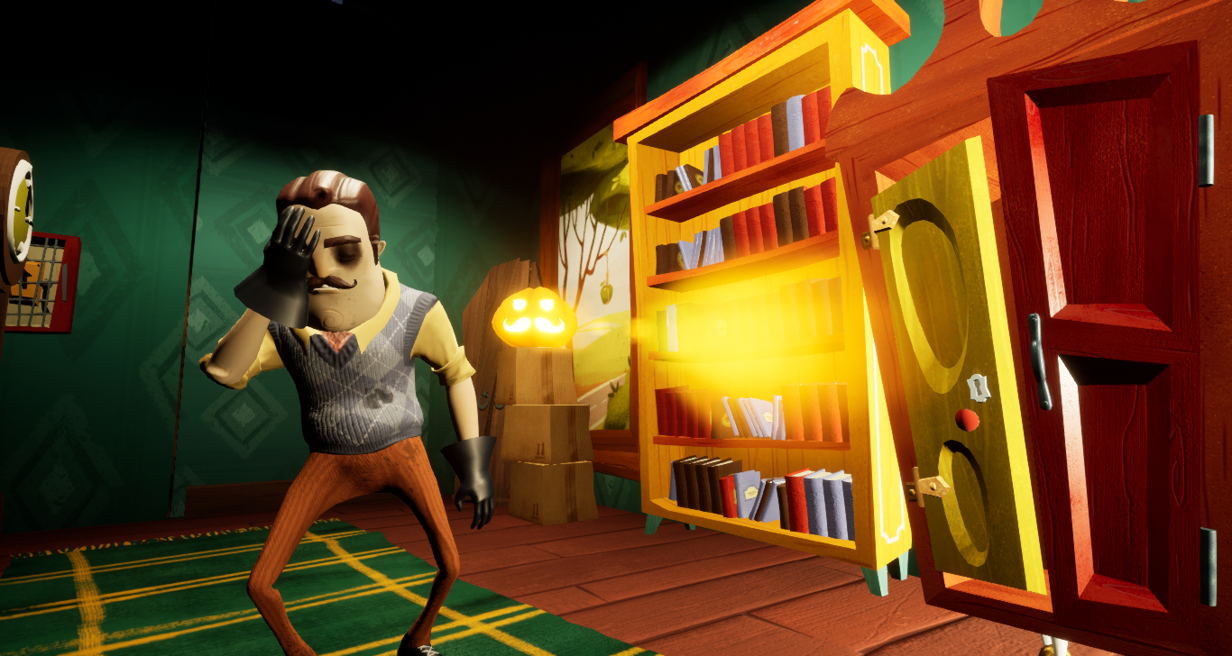 Hello past. Хэллоуин нейбор 2. Хэллоуин нейбор все части. Hello neighbour 2d Halloween Edition. Привет сосед экран концовки.