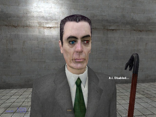 Grey Haired G-man with Black suit [Half-Life 2] [Mods]