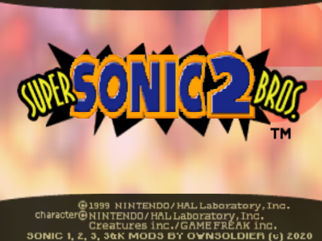 Play Nintendo 64 Super Smash Bros. Sonic 2 Mod Online in your browser 