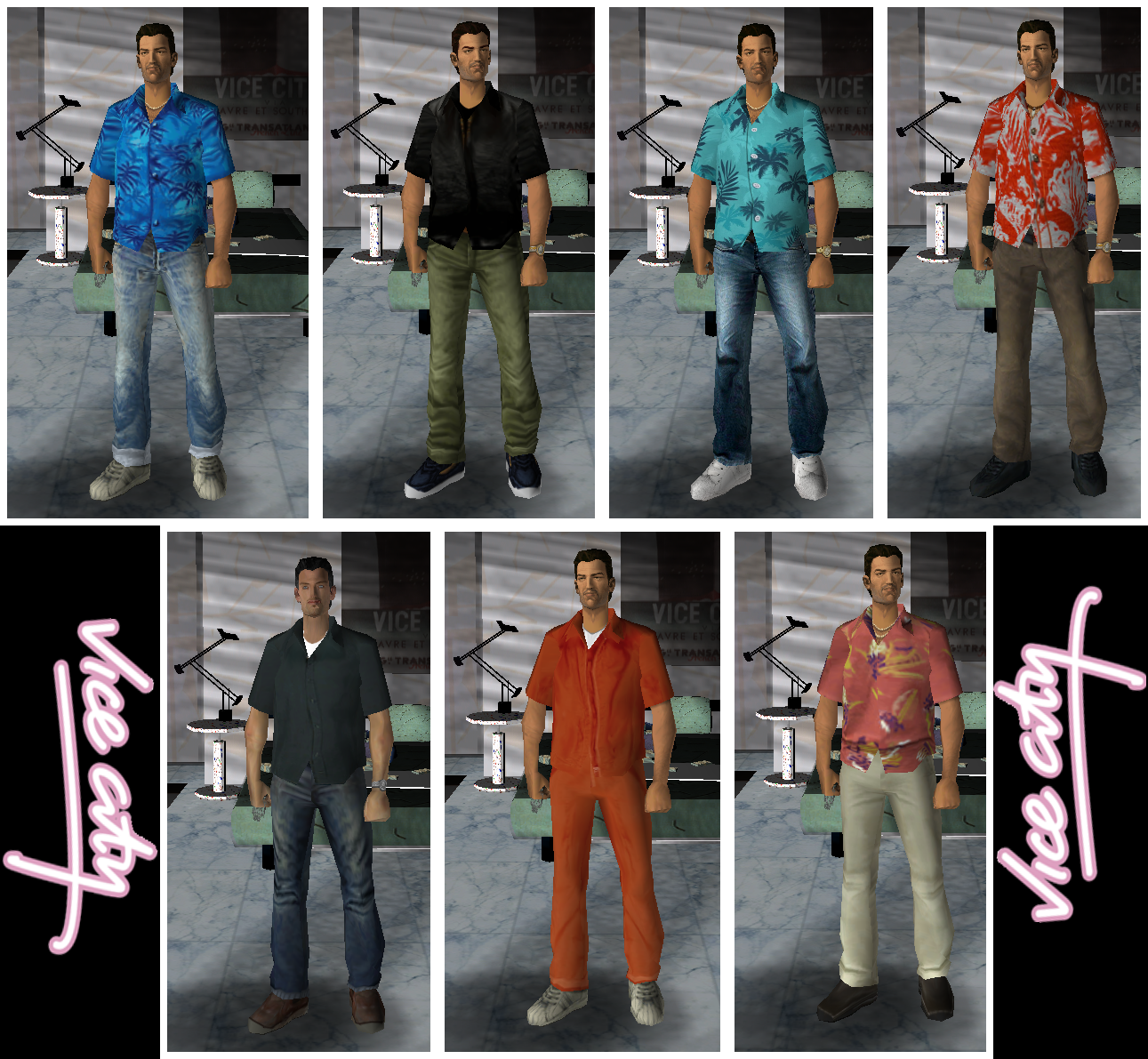 Скины вайс сити на андроид. GTA vice City Skins. Лицо со шрамом ГТА Вайс Сити.