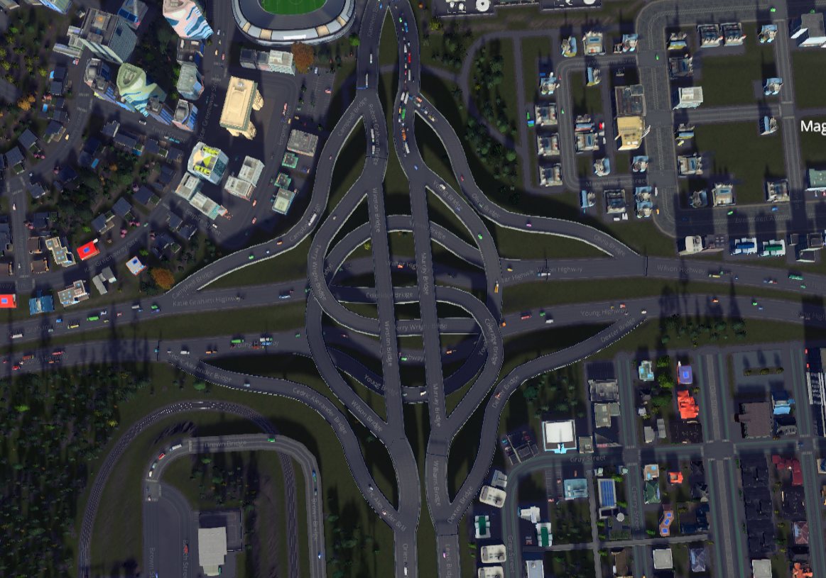 cities skylines highway interchange