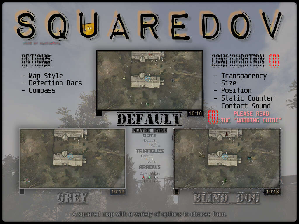 SquareDOV - Square & Customizable Minimap addon - S.T.A.L.K.E.R. Anomaly  mod for S.T.A.L.K.E.R.: Call of Pripyat - ModDB