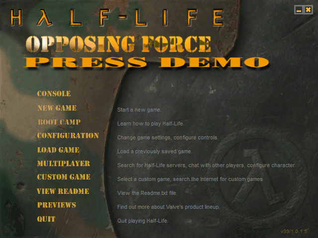 half life opposing force s