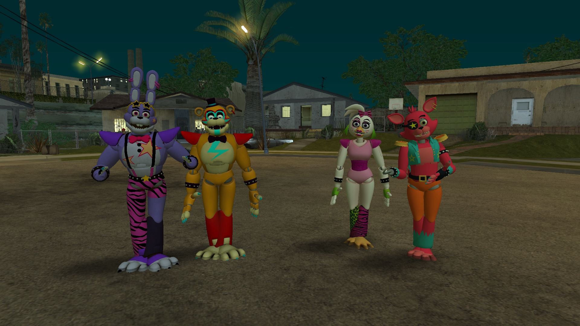 GTA San Andreas Five Nights at Freddys 2 Skin Pack Mod 