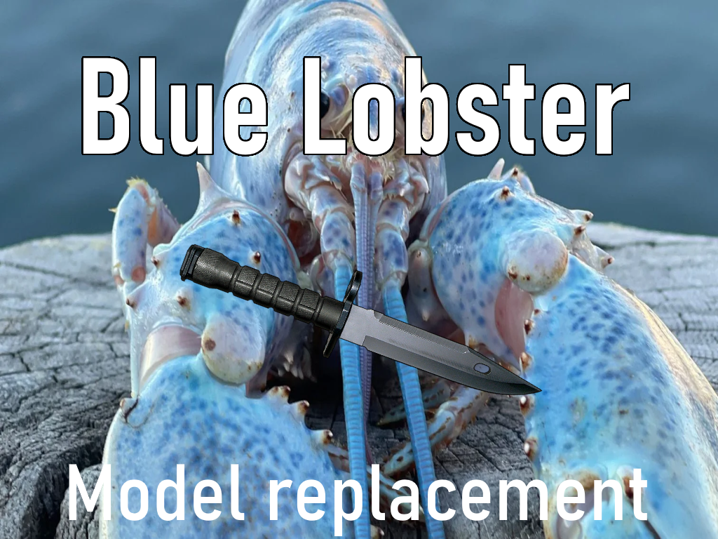 Blue Lobster Knife Model Replacement addon S.T.A.L.K.E.R. Anomaly mod