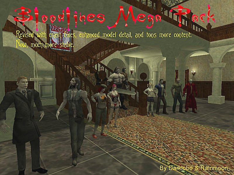 Vampire: The Masquerade - Bloodlines with various graphical mods 