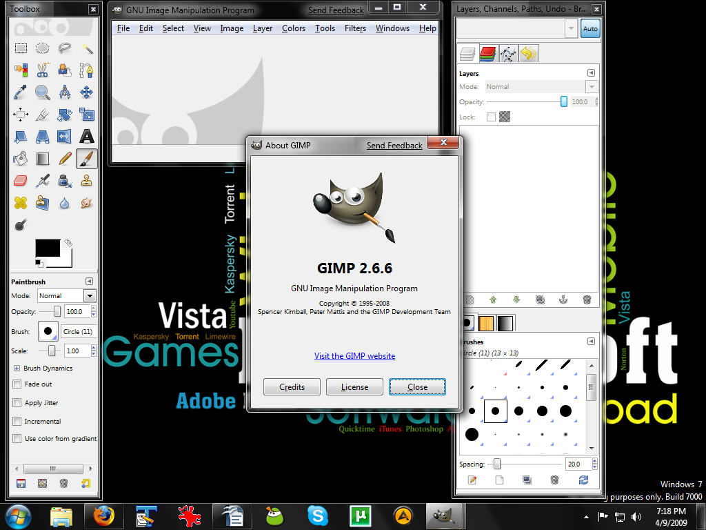 gimp windows xp