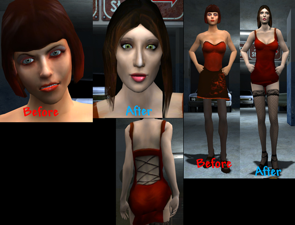 Vampire: The Masquerade - Bloodlines with various graphical mods 