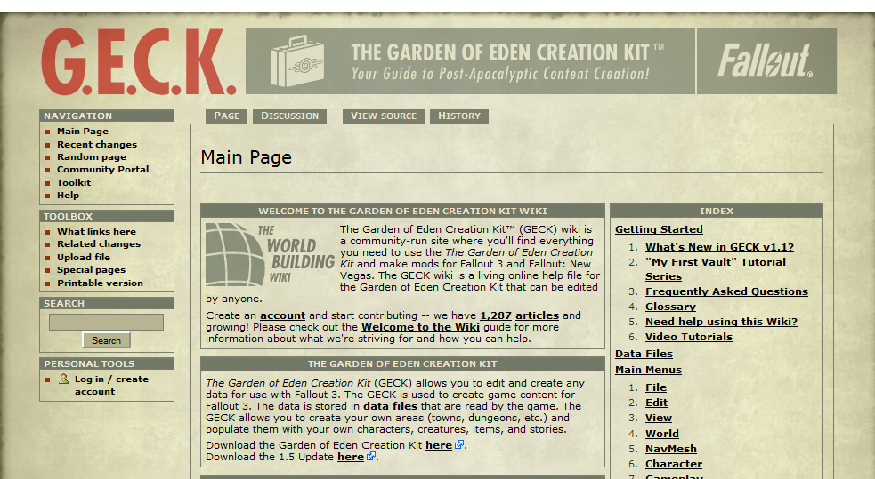 Garden Of Eden Creation Kit G E C K File Fallout 3 Mod Db