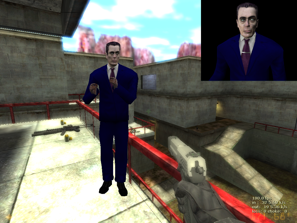 a photo of gman from half life 2 in the style of